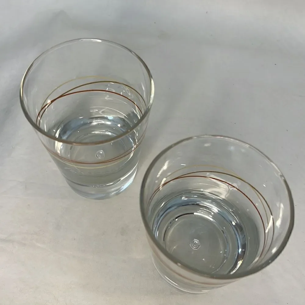 Baileys Rocks Glass 8 Oz Each 4 1/4 In Tall 3 In Round Set 2 Liquor Bar Cocktail
